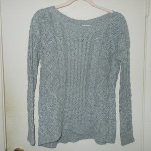 Madewell Boatneck Cable Knit Sweater Gray Size Small